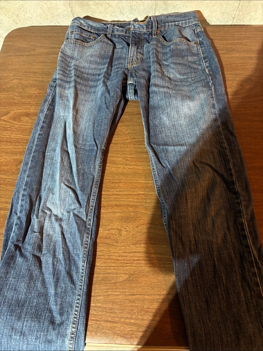 Levi's Straight-Leg Jeans in Faded Indigo Blue
